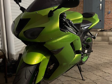 2007 Kawasaki ZX-6R Ninja, зелёный, 450000 рублей, вид 1