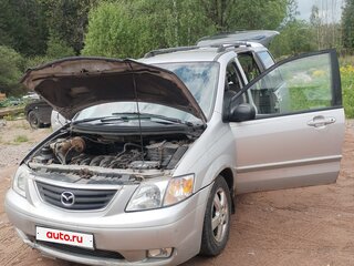 2001 Mazda MPV II (LW), серебристый, 170000 рублей, вид 2