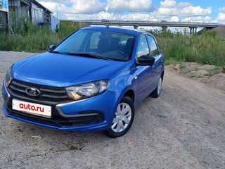 2019 Lada (ВАЗ) Granta I Рестайлинг, синий, 630000 рублей, вид 3