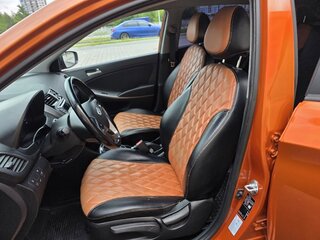 2015 Hyundai Solaris I Рестайлинг, оранжевый, 1201000 рублей, вид 4