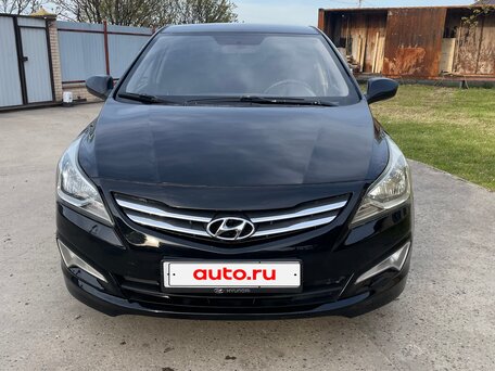 2016 Hyundai Solaris I Рестайлинг, чёрный, 850000 рублей, вид 4