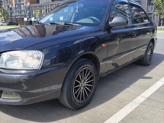 2008 Hyundai Accent ТагАЗ II, чёрный, 375000 рублей, вид 2