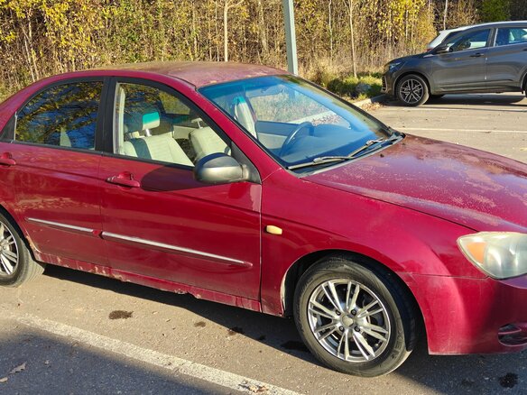 2007 Kia Cerato I Рестайлинг, красный, 220000 рублей - вид 6