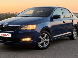 2017 Skoda Rapid I Рестайлинг, синий, 1095000 рублей, вид 3