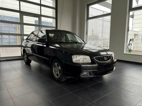 2008 Hyundai Accent ТагАЗ II, чёрный, 400000 рублей, вид 1