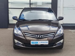 2016 Hyundai Solaris I Рестайлинг, коричневый, 1015000 рублей, вид 2