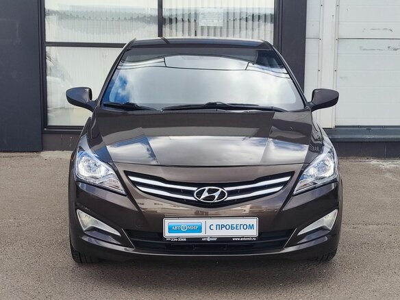 2016 Hyundai Solaris I Рестайлинг, коричневый, 955000 рублей - вид 1