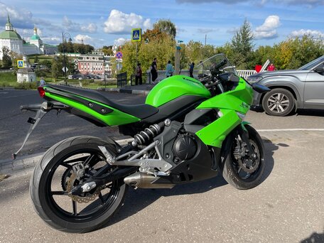 2011 Kawasaki ER-4F (Ninja 400R), зелёный, 340000 рублей, вид 2