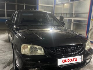 2004 Hyundai Accent ТагАЗ II, чёрный, 230000 рублей, вид 1