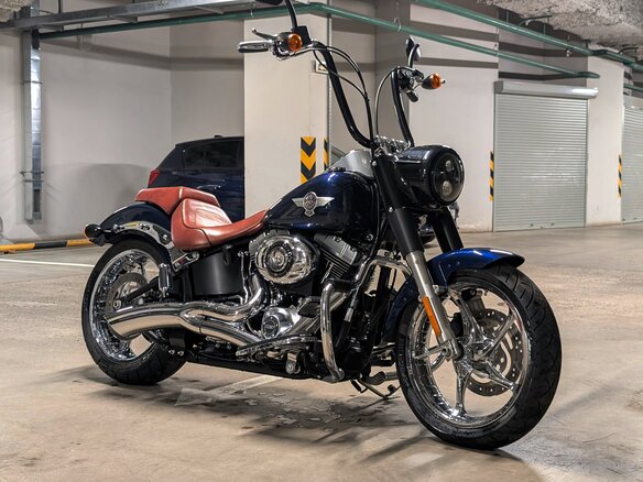 2012 Harley-Davidson Fat Boy, синий, 1280000 рублей - вид 5