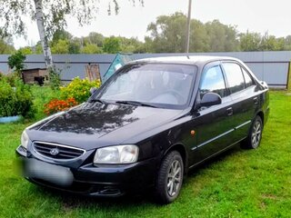 2008 Hyundai Accent ТагАЗ II, чёрный, 350000 рублей, вид 1