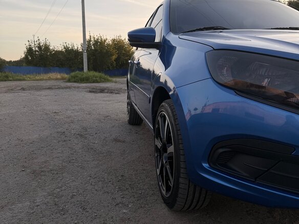 2019 Lada (ВАЗ) Granta I Рестайлинг, синий, 739999 рублей - вид 3