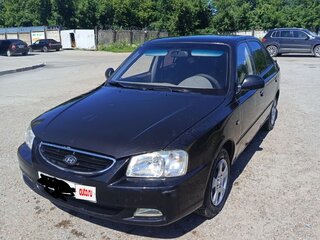 2007 Hyundai Accent ТагАЗ II, чёрный, 330000 рублей, вид 1