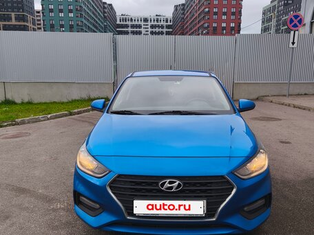 2017 Hyundai Solaris II, синий, 1100000 рублей, вид 2