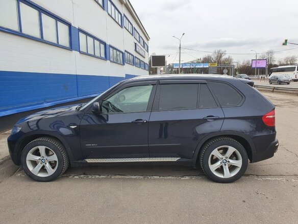 2009 BMW X5 30d II (E70), синий, 1800000 рублей - вид 7