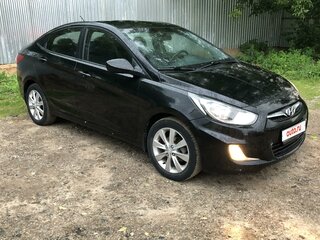 2012 Hyundai Solaris I, чёрный, 800000 рублей, вид 1