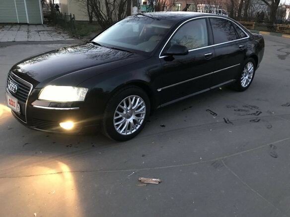 2006 Audi A8 II (D3) Рестайлинг, чёрный