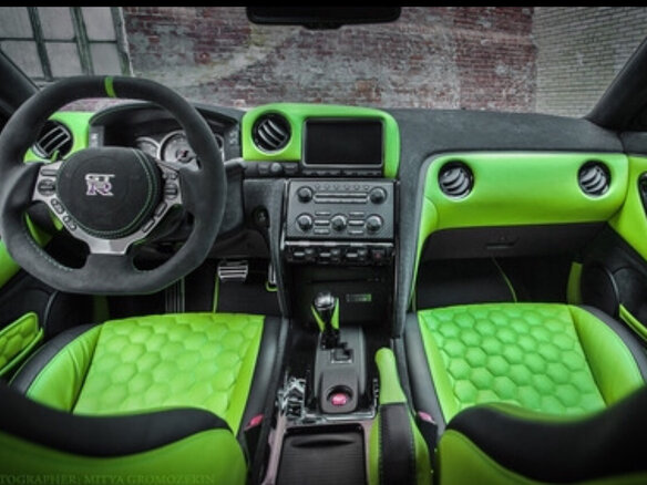 2012 Nissan GT-R I Рестайлинг 1, зелёный - вид 8
