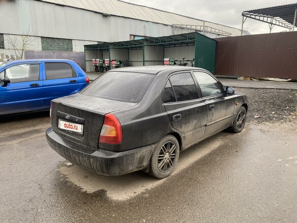 2008 Hyundai Accent ТагАЗ II, чёрный, 550000 рублей - вид 2