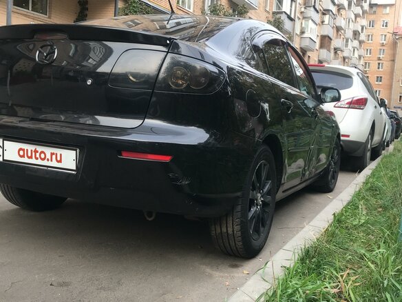 2008 Mazda 3 I (BK) Рестайлинг, чёрный - вид 2