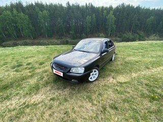 2007 Hyundai Accent ТагАЗ II, чёрный, 380000 рублей, вид 1