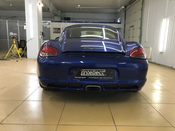 2009 Porsche Cayman I (987) Рестайлинг, синий - вид 4