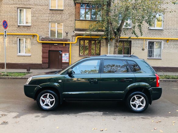 2007 Hyundai Tucson I, зелёный - вид 2