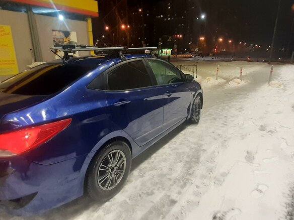 2015 Hyundai Solaris I Рестайлинг, синий, 950000 рублей - вид 8