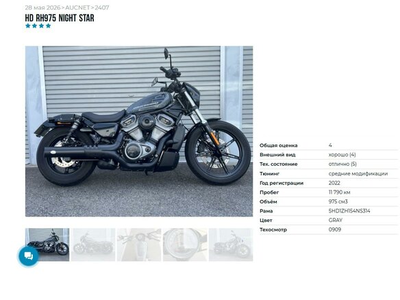2022 Harley-Davidson Nightster, серый, 899000 рублей - вид 8
