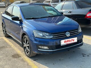 2019 Volkswagen Polo V Рестайлинг, синий, 857000 рублей, вид 2