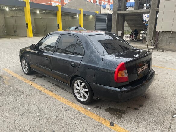 2008 Hyundai Accent ТагАЗ II, чёрный - вид 4
