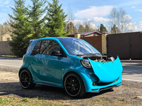 2016 Smart Fortwo III, синий, 1100000 рублей - вид 8