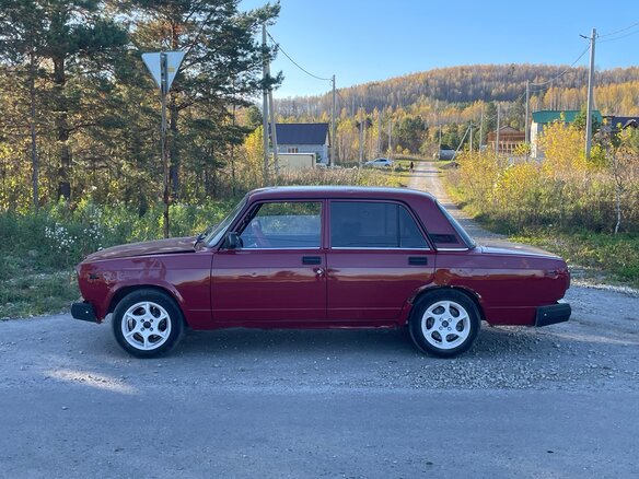 2002 Lada (ВАЗ) 2107, красный, 65000 рублей - вид 7
