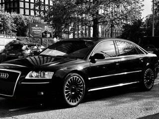 2007 Audi A8 Long II (D3) Рестайлинг, чёрный, 1350000 рублей, вид 1