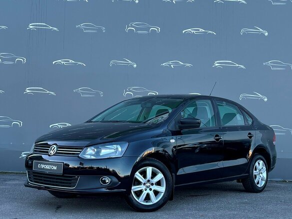 2012 Volkswagen Polo V, чёрный, 741500 рублей