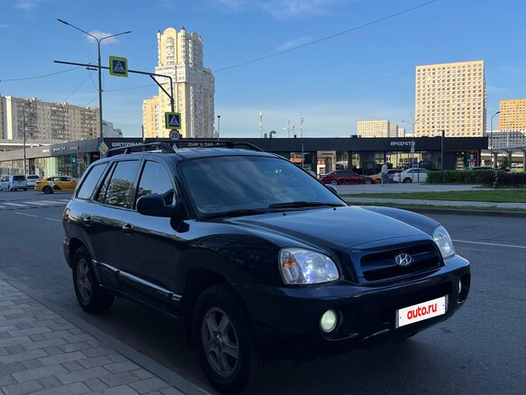 2004 Hyundai Santa Fe I, синий, 450000 рублей - вид 3