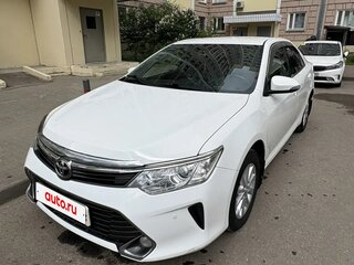 2015 Toyota Camry VII (XV50) Рестайлинг, белый, 1990000 рублей, вид 2