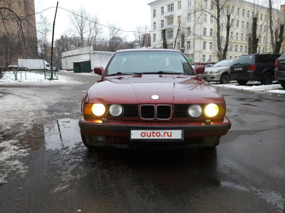 1992 BMW 5 серии 520i III (E34), красный - вид 1