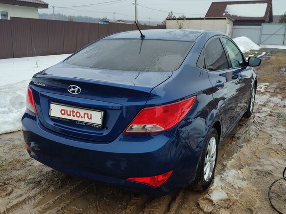 2016 Hyundai Solaris I Рестайлинг, синий, 950000 рублей - вид 5