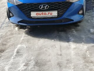 2021 Hyundai Solaris II Рестайлинг, синий, 1885000 рублей, вид 3