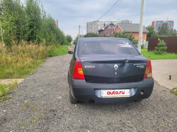 2006 Renault Logan I, серый, 200000 рублей - вид 4