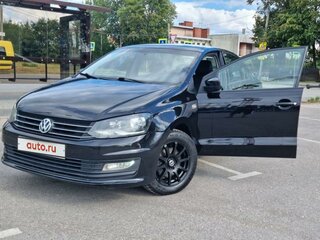2017 Volkswagen Polo V Рестайлинг, чёрный, 1200000 рублей, вид 3