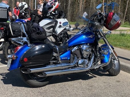 2009 Kawasaki VN900 Vulcan, синий, 630000 рублей, вид 2