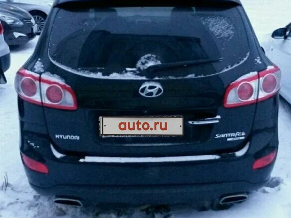 2011 Hyundai Santa Fe II Рестайлинг, чёрный, 1350000 рублей - вид 2