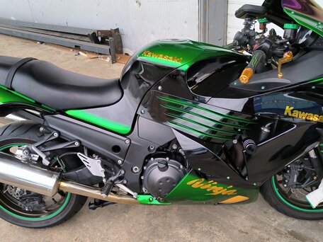 2008 Kawasaki ZZR 1400, зелёный, 600000 рублей, вид 1
