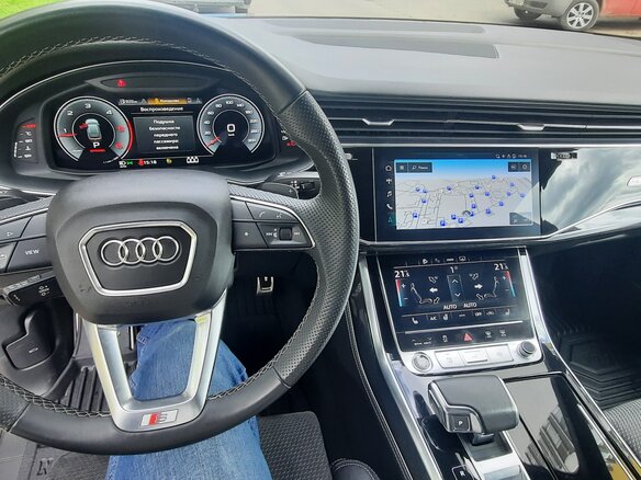 2020 Audi Q8 45 TDI I (4M), бежевый, 6300000 рублей - вид 14