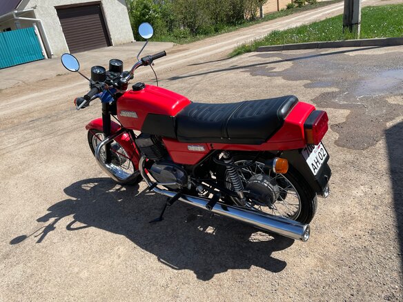1989 Jawa 350/638, красный, 300000 рублей - вид 3