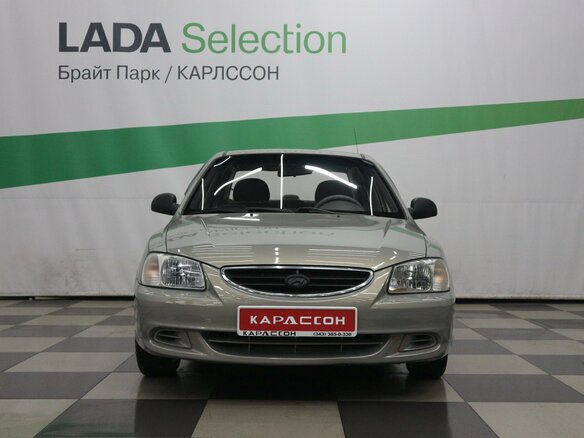 2007 Hyundai Accent ТагАЗ II, бежевый - вид 2