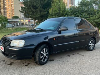 2008 Hyundai Accent ТагАЗ II, чёрный, 399999 рублей, вид 3