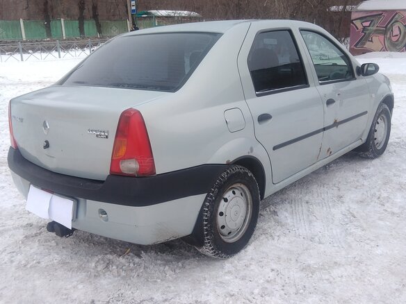 2007 Renault Logan I, серый, 250000 рублей - вид 5